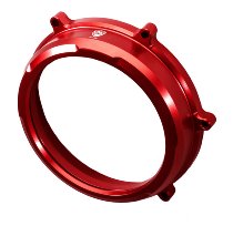 CNC Racing Clear oil bath clutch cover, red - Ducati