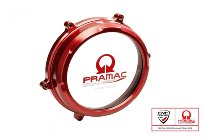 CNC Racing Clear oil bath clutch cover, PRAMAC, red - Ducati