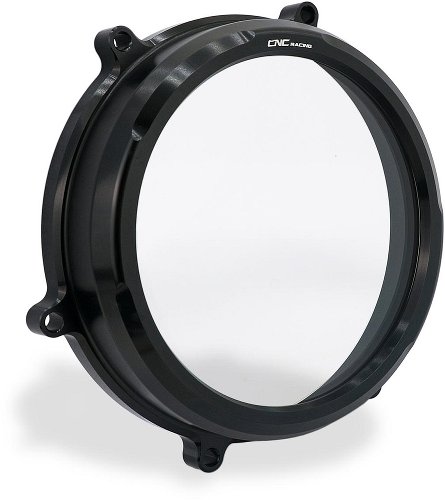 CNC Racing Clear oil bath clutch cover, black - Ducati