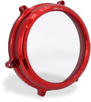 CNC Racing Clear oil bath clutch cover, red - Ducati