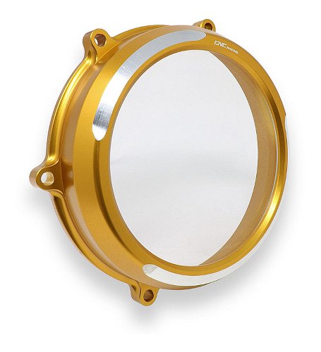 CNC Racing Clear oil bath clutch cover, BICOLOR, gold-silver