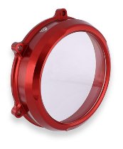 CNC Racing Clear oil bath clutch cover, red - Ducati