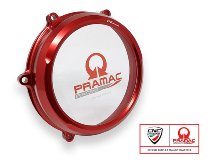 CNC Racing Clear oil bath clutch cover, PRAMAC, red - Ducati