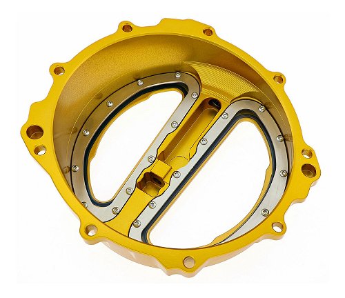 CNC Racing Clear clutch cover, cable control, gold - MV