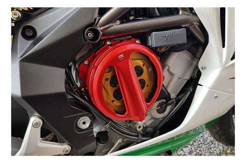 CNC Racing Clear clutch cover, cable control, red - MV