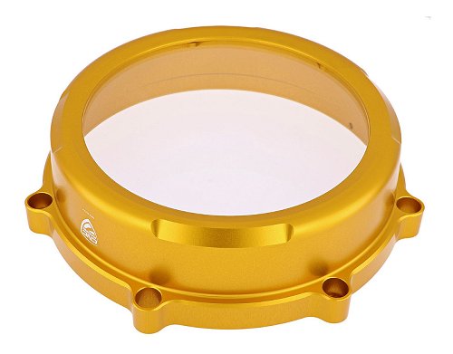 CNC Racing Cover trasparente frizioni a secco, oro - Ducati