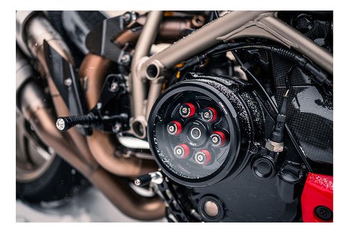 CNC Racing Cover trasparente frizioni a secco, oro - Ducati