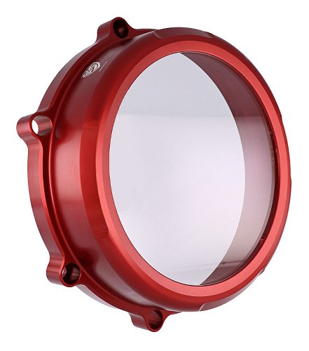 CNC Racing Clear cover dry clutch, red - Ducati