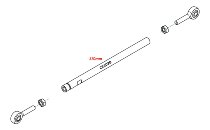 CNC Racing Asta Cambio, 170mm - Universali