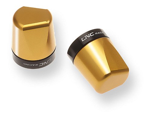 CNC Racing handlebar end caps, Look, gold, universal