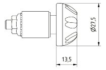 CNC Racing Contrappesi manubrio, 2 pz, BLAZE, nero -