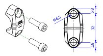 CNC Racing Brembo Brems-/Kupplungszylinderklemme, ohne