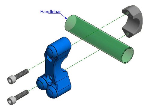 CNC Racing Hintere Klemme für Lenkerschalter, rechts,