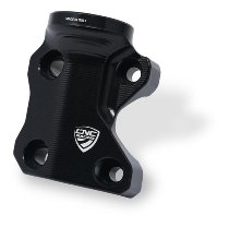 CNC Racing Clamp left side with mirror mount, black - Ducati