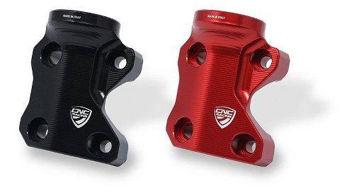 CNC Racing Clamp left side with mirror mount, red - Ducati