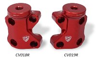 CNC Racing Clamp left side with mirror mount, red - Ducati