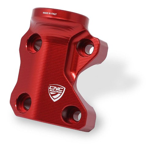 CNC Racing Clamp left side with mirror mount, red - Ducati