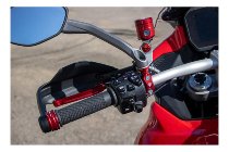 CNC Racing Clamp with mirror mount, left side, black -
