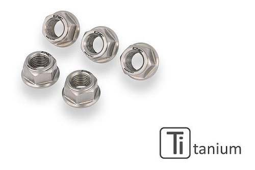 CNC Racing Rear sprocket/-flange nuts, M10x1.25, 5 pcs.,