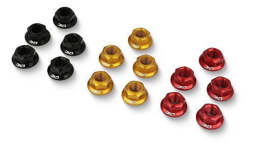 CNC Racing Rear sprocket nuts, M8x1.25, 5 pcs., red - Ducati