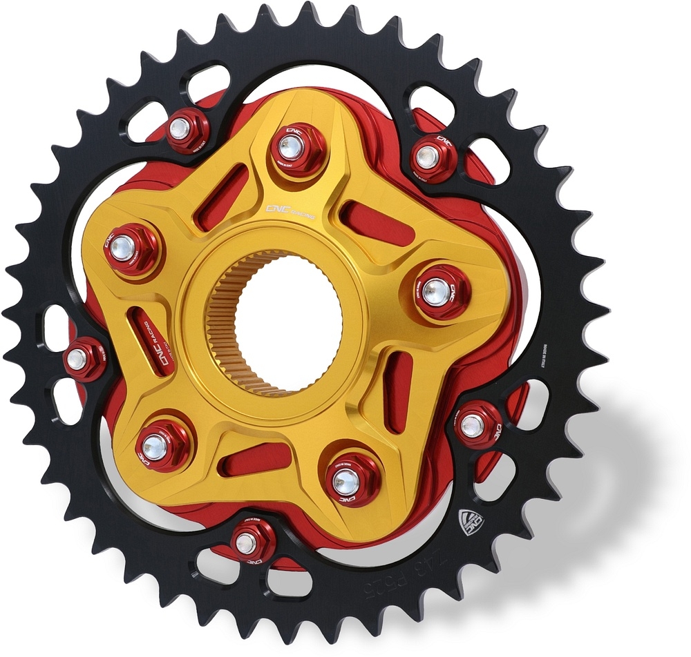 CNC Racing Rear sprocket nuts, M8x1.25, 5 pcs., red - Ducati Spare