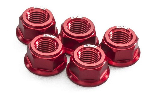 CNC Racing Rear sprocket nuts, M8x1.25, 5 pcs., red - Ducati