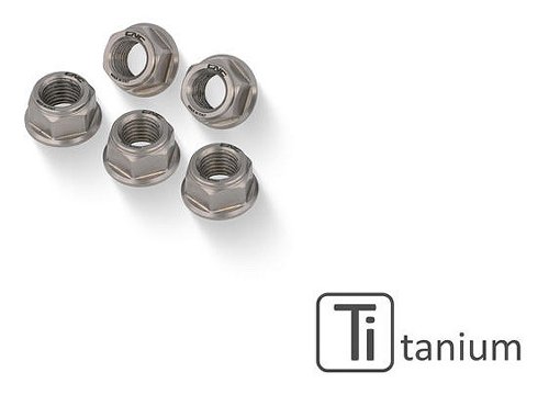 CNC Racing Rear sprocket nuts, M8x1.25, 5 pcs., Titanium -