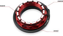 CNC Racing safety spring clip for rear wheel nut, black -