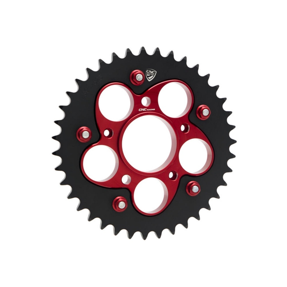 CNC Racing Cush drive hub flange, 5 holes, black - Ducati Spare