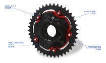 CNC Racing Flangia parastrappi, nero - MV Agusta