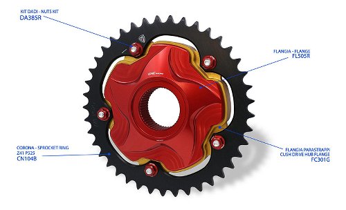 CNC Racing Flangia parastrappi, nero - MV Agusta