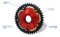 CNC Racing Flangia parastrappi, nero - MV Agusta