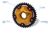 CNC Racing Flangia parastrappi, nero - MV Agusta