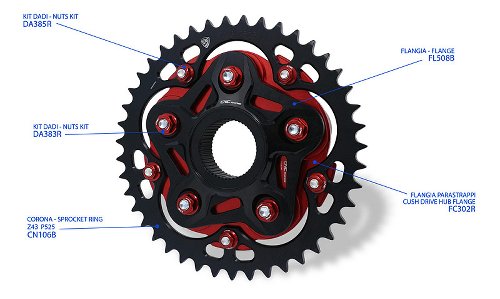 CNC Racing Flangia parastrappi, nero - MV Agusta