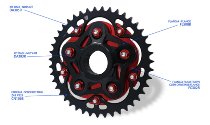 CNC Racing Flangia parastrappi, nero - MV Agusta