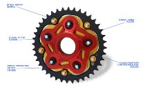CNC Racing Flangia parastrappi, nero - MV Agusta