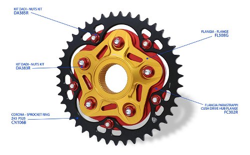 CNC Racing Flangia parastrappi, nero - MV Agusta