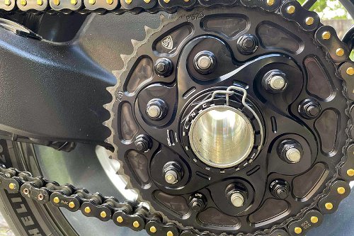 CNC Racing Kettenradflansch, 6 Loch, schwarz - Ducati
