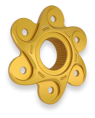CNC Racing Rear sprocket flange, 6 holes, gold - Ducati