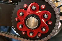 CNC Racing Brida de piñón , 6 agujeros, roja - Ducati