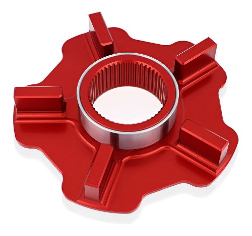 CNC Racing Rear sprocket flange, Bicolor, red-silver - MV