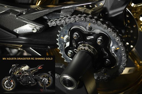 Brida de piñón CNC Racing, 5 agujeros, negro - MV Agusta