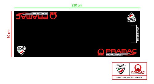 CNC Racing Motorrad Matte, 220x80cm, PRAMAC, schwarz