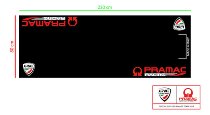 CNC Racing Motorrad Matte, 220x80cm, PRAMAC, schwarz