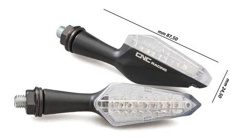 CNC Racing LED Blinker, JET, ØM8, zugelassen, Aluminum,