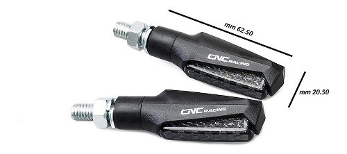 CNC Racing Frecce LED, FAST, ØM8, ABS, approvato, nero