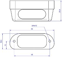 CNC Racing Luce targa a LED PRO, Alluminio, nero -