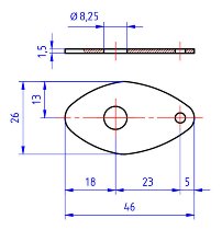 CNC Racing Turn Indicator Mounting Adapters, M8, black -