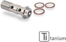 CNC Racing Oil hose double banjo screw, M10x1,0, titanium