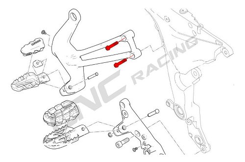 CNC Racing Ducati Schraubensatz M8x35 (4 stk) TITANIUM -